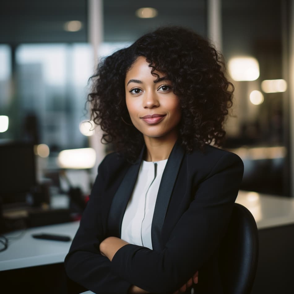 Portrait elegant professional businesswoman